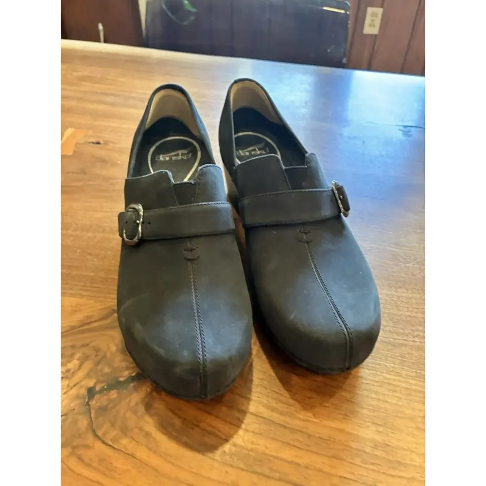 DANSKO‎ Tamara Professional Clog Mule Black Buckle Nursing Work Shoe - Size 41